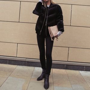 Gap velvet bomber jacket